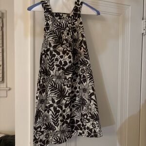 Floral Black and White Kids Dress